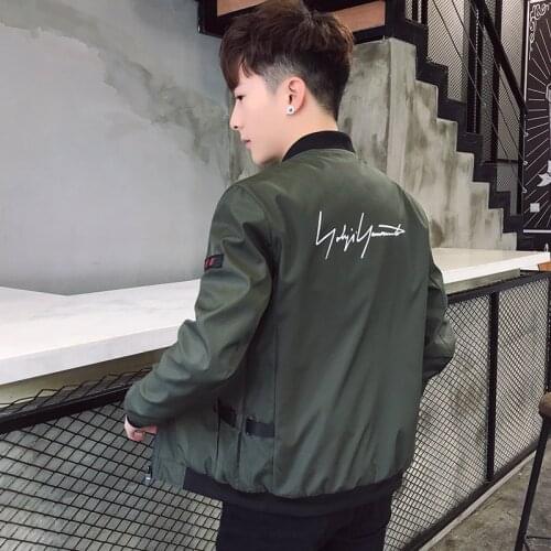 2019 Jacket Men Casual Baseball Zipper Jacket Spring Autumn New Fashion Streetwear Hip Hop Slim Fit Pilot Coat Top Men Clothing
