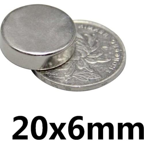 2/5/10/20/30Pcs 20x6mm N35 Neodymium Magnet 20mmx6mm Round Magnets Permanent Strong Powerful NdFeB Magnets 20*6mm