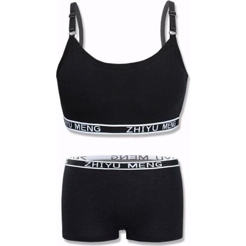 Young Girls Underwear Set Teenage Clothes Sets Teenager Sport Underwear Training Bra For Girls Teen Bra And Panties Sets 8-14Y