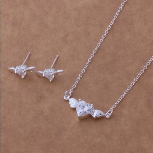 Wholesale High quality silver plated Fashion jewelry Necklace earrings WT-247