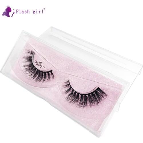 Wholesale Flash Girl High Quality 3D Real Mink False Eyelashes Natural Handmade Full Strip Lashes FG267