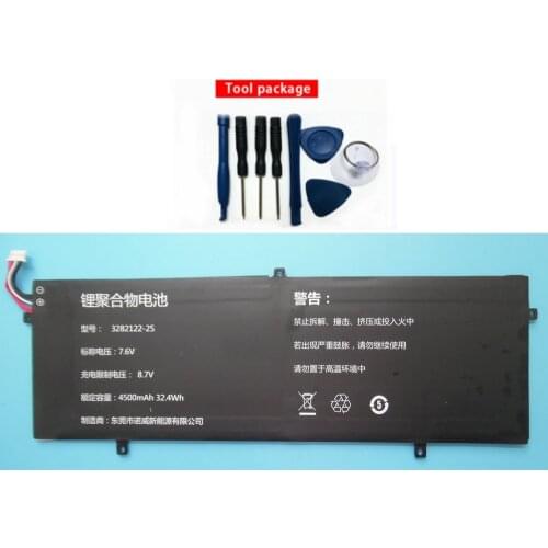 Original size replacement battery P313R , 3282122-2S CLTD-3487265 for Zhongbai Jumper EZbook 3 PLUS Pro V3 V4 3S batteries+tool