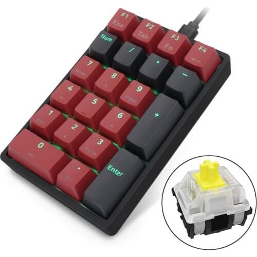 SK21 Portable USB-C Wired Numeric Keypad RGB Digital Mechanical Keyboard Hot Swappable PBT for Gateron Optical Switch wholesales