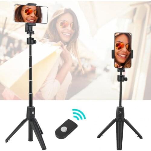 Extendable Monopod Selfie Stick Phone Tripod with Bluetooth Remote for IOS Android