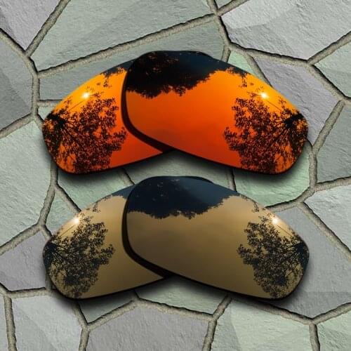 Red Orange&Bronze Copper Sunglasses Polarized Replacement Lenses for Oakley Split Jacket