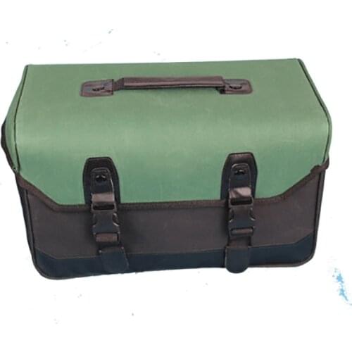 Wide Mouth Tool Bag Cloth Tool Storage Organizer Bags with Shoulder Strap for Electrician, Plumbing, Gardening, 36x19x20cm