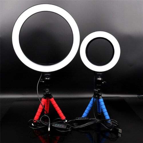 LED Studio Camera Ring Light Photography 16cm 26cm Photo Camera Ring Light With Tripod USB Plug For Phone Holder Make Up