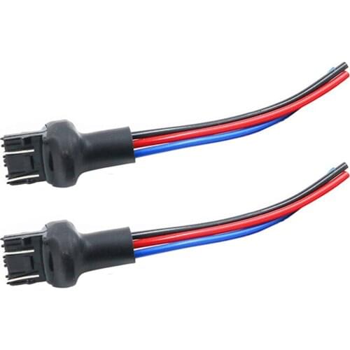 2pcs Universal Car Male Adapter Wiring Harness Sockets Wire Kit For Automotive Car Turn Signal Light Socket Tail Lamp 7443 T20