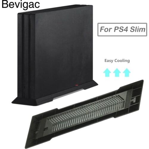 Bevigac Simple Vertical Stand Cooling Fan Cooler Dock Station Builtin Cooling Vents for Sony PlayStation Play Station 4 PS4 Slim