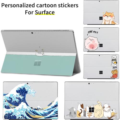 Cartoon pattern vinyl Sticker for Microsoft Surface Pro 7/6/5/4/3 Surface pro X GO 2 Back Cover Body Decal Skin Protector
