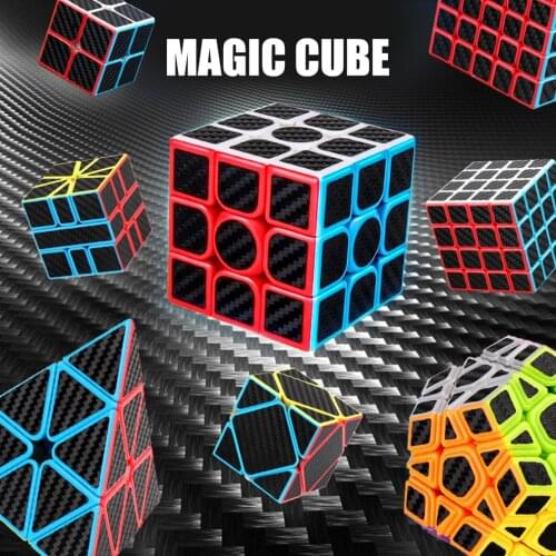 Magic Cube Pyramid Multi-Order Magic Cube Carbon Fiber Sticker Series Magic Cube ChildrenS Educational Toys