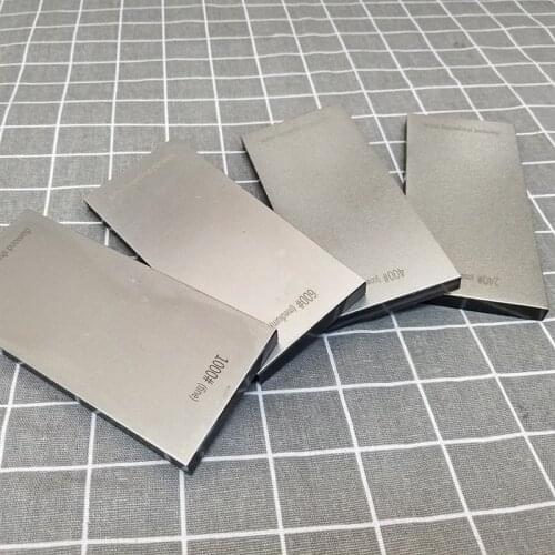 1 pcs Diamond bar 240 400 600 1000 Sharpening Stone Polishing Hone Block Whetstone Knife Tool Wood non-slip acrylic base