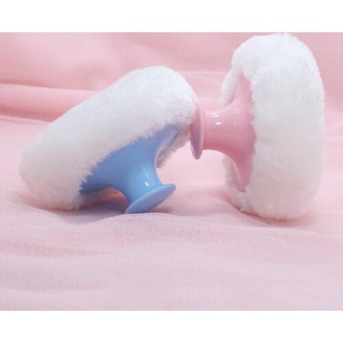 1pc Powder Puff Soft Loose Powder Puff With Plastic Head White Kawaii Plush Honey Make-up Puff Make Up Tools Cosmetic Puff