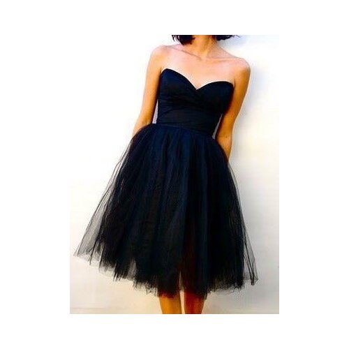 2015 Fashion Style Sweetheart Tulle Short Black Party Dresses Prom Gowns Custom Made Size 2 4 6 8 10 12 14 16 18+ PA40