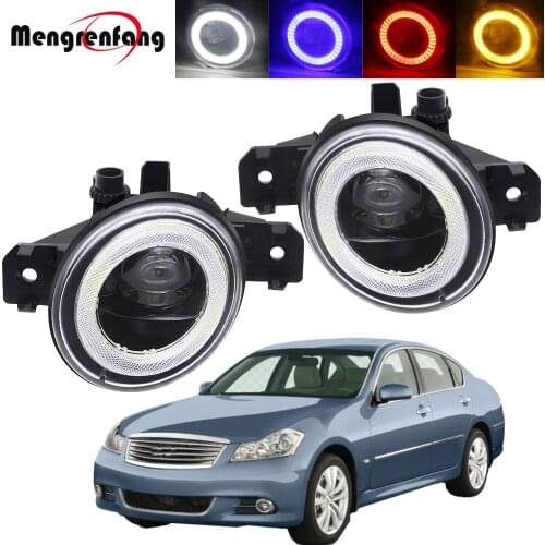 2in1 Function Car Right + Left Fog Light Assembly Angel Eye Daytime Running Lamp 30W 8000LM 12V For Infiniti M35 2008 2009 2010