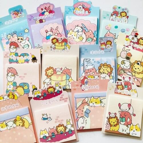 30 pages Cute Fox Sheep Lion Memo Pads Message Planner Notepad School Office Decor Stationery