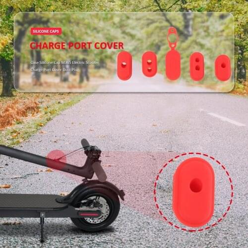4pcs Case Silicone Cap M365 Electric Scooter Charge Port Cover Dust Plug Waterproof Cover Case Dust Plug Replacement Accessories