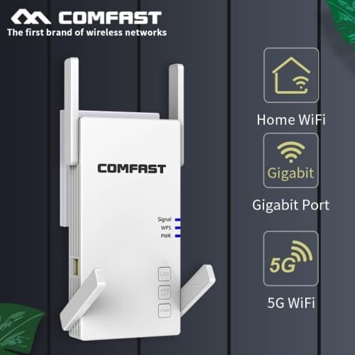 AC2100 Gigabit Router repeater 2.4G 5G WIFI Dual-Band 2033Mbps 4 High Gain Antennas Wider 128M RAM Wireless Router Wifi Repeater