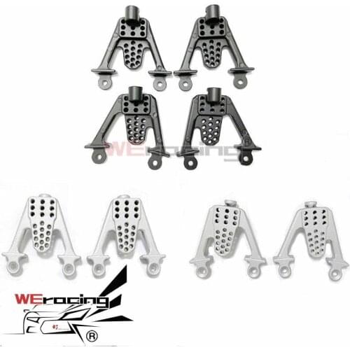 Aluminum Rear/Front Shock Mount Lift Shock Kits for 1/10 Scale Axial SCX10 RC Model Crawler Truck Car (A Type, Black)