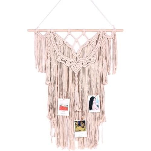 Boho Macrame Wall Hanging Tapestry Electric Meter Shading Modern Bohemian Decoration for Home Apartment Dorm Nursery