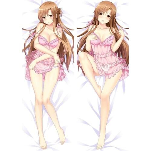Anime Sword Art Online Yuuki Asuna Dakimakura Hugging Body Pillow Case HD Design Pillow Cover 6 Sizes