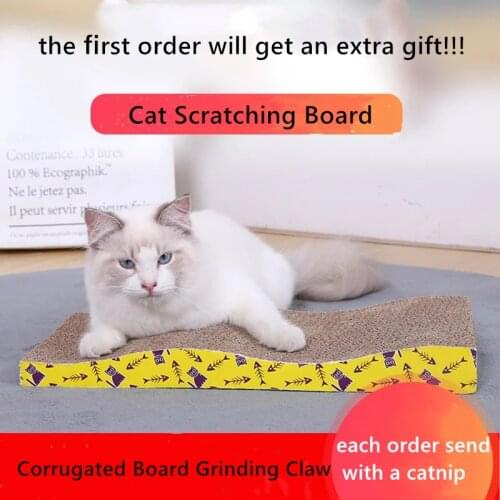 Cat Toy Cat Scratching Board Cat Climb Frame Corrugated cardboard Grinding Claw Plate Paper Pad Cat Wear-resistant Scratcher Bed