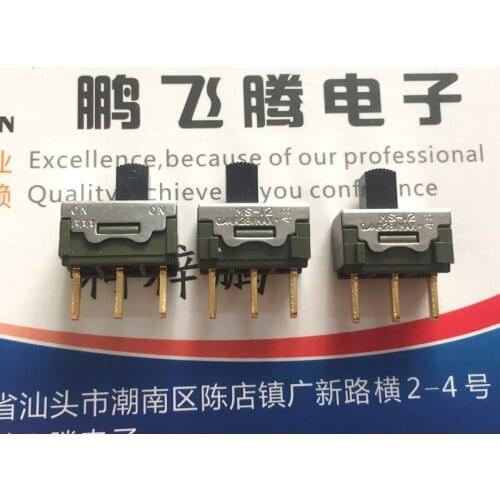 1PCS Imported Japanese NKK MS-12 MS12ANG03 micro toggle switch 3 feet 2 gear vertical straight foot sliding switch 0.4VA