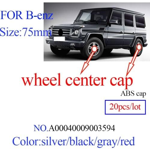 20pcs/lot 75mm Car Wheel center Caps hub Covers for A M G Apple tree Styling Car Accessories