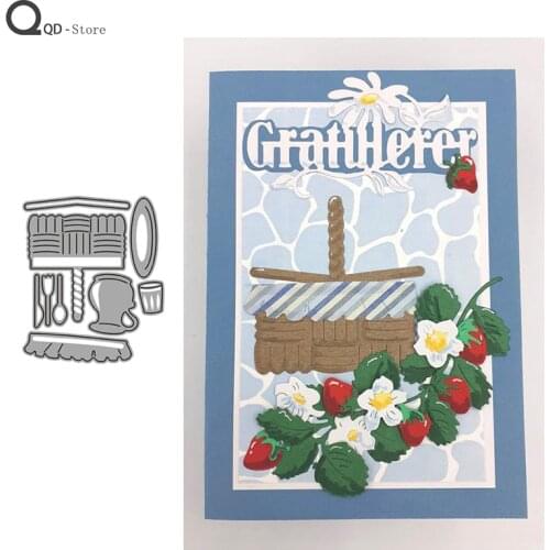 Baskets and Plates Cutting Dies Stamps Dies Scrapbooking Mold Cut Handmade Tools DIY Craft Decoration Metal Die Cuts New 2021