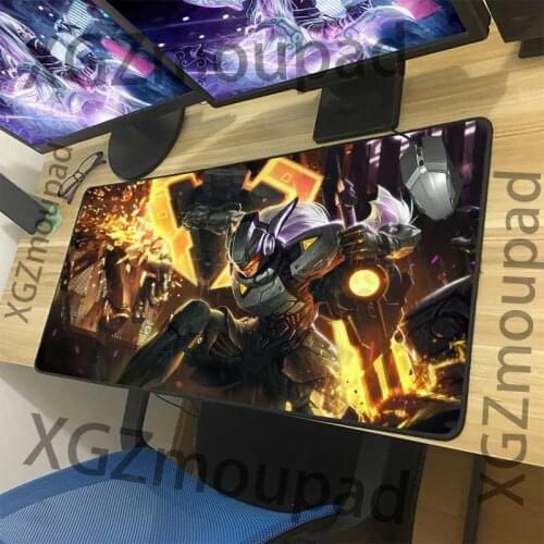 XGZ Future Mech Warrior Anime Large Gaming Mouse Pad Black Lock Edge Computer Keyboard Table Mat Speed Non-slip Custom Coaster