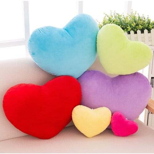 Colorful Heart Shape Cushions Sofa Office Nap Throw Pillow Car Seat Home Decorative Cushion Wedding Lovers Gifts 20 - 60 cm