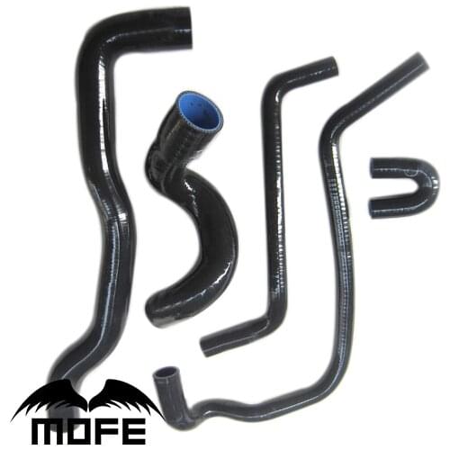 MOFE 5PCS Black Radiator Silicone Hose Kit Kit For Saab 900 1993 -1999