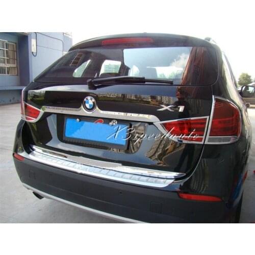 Stainless Steel Rear Bumper Door Sill Plate Scuff For BMW X1 E84 10-13