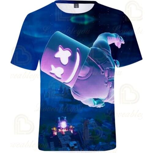 New Funny New Music DJ Cartoon 3D T-shirt Funny Couple T-shirt Men Women Hip Hop Fortnite T Shirt