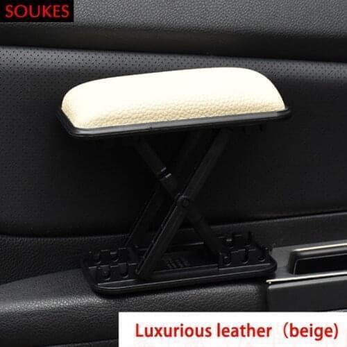 Genuine Leather Car Left Hand Armrest Pad Holder For Cadillac CTS SRX ATS Lexus RX NX GS CT200H GS300 RX350 RX300 Saab 9-3 9-5 9