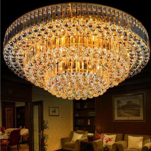 Led modern living room crystal lamp bedroom ceiling lamp cake round lighting fixtures for bedroom livingroom ceiling led lamps