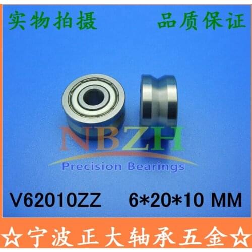 V62010ZZ V626ZZ V groove guide wheel bearings 6*20*10mm pulley roller Triangular bearing for spring machine 6x20x10