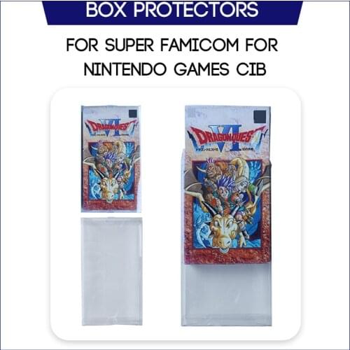 Box Protector For Super Famicom For Nintendo Japanese Games CIB Complete In Box Custom Made Clear Plastic Case