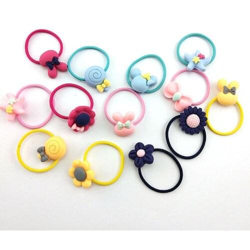 10 PCS Lovely Flower Princess Headwear Baby Headdress Girls Hair Accessories Kids Elastic Hair Bands Children Hair Ropes