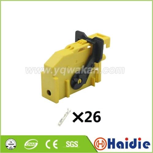 2sets auto 26pin Wire plug electrical 26way wiing yellow 26p ECU harness connector 185879-1
