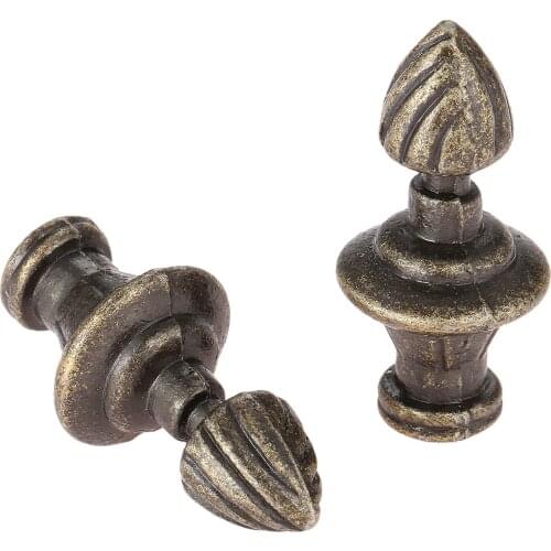 2pcs Vintage Antique Furniture Handles Door Cabinet Dresser Drawer Wardrobe Pull Handle Knob for Jewelry Wood Box 31*15mm