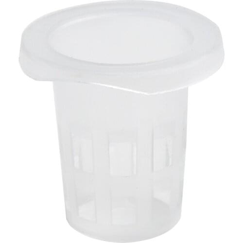 35*35mm Vegetable Net Cups 100pcs Vegetable Net Cup Slotted Mesh Soilless Culture Plastic