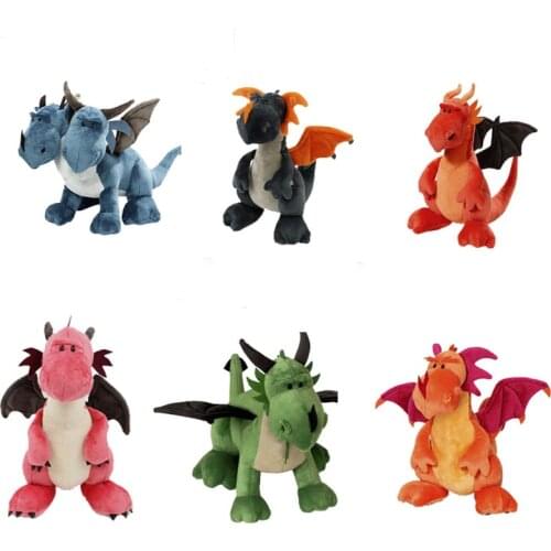 35cm Cute Dinosaur Plush Toys Double-headed Animals Stuffed Dolls Cartoon Anime Two head Dragon For Children Kids Boys Gift