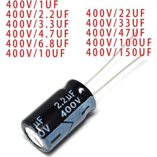 5pcs 6.3v 10v 16v 25v 35v 50v 100v 160v 250v 400v 450v 22UF 47UF 100UF 1000UF 1500UF 2200UF Aluminum electrolytic capacitors