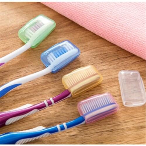 5Pcs/set Random Color Portable Cleaner Cover Toothbrush Holder Travel Hiking Camping Brush Toothbrush Head Storage Protector