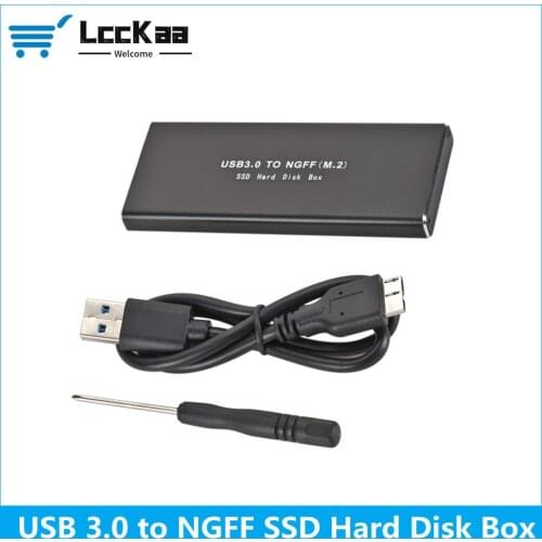 LccKaa SSD Case NGFF M.2 SATA to USB 3.0 SSD Hard Disk Box M2 HDD SSD Case NGFF SATA M.2 to USB 3.0 SSD Hard Disk Case