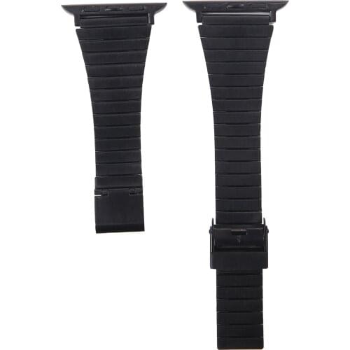 Black Bands for apple watch se 40mm 44mm strap slim stainless steel bracelet for iwatch 6 5 4 apple watch 3 38mm 42mm band