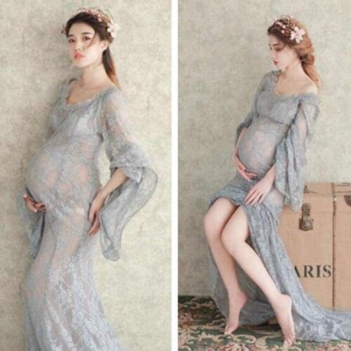 Long Maternity Dresses For Photo Shoot Pregnancy Dress Photography Maternity Photography Props Embarazada Vestidos Gravidas