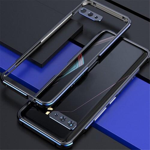Two-color Metallic Phone Shell Frame for ASUS ROG 3 Phone Simple Creative Metal Frame Edge Protective Cover