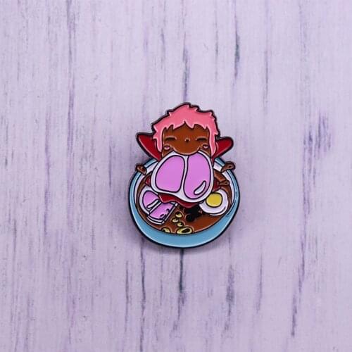 Ponyo in ramen bowl enamel pin Studio Ghibli Hayao Miyazaki pin